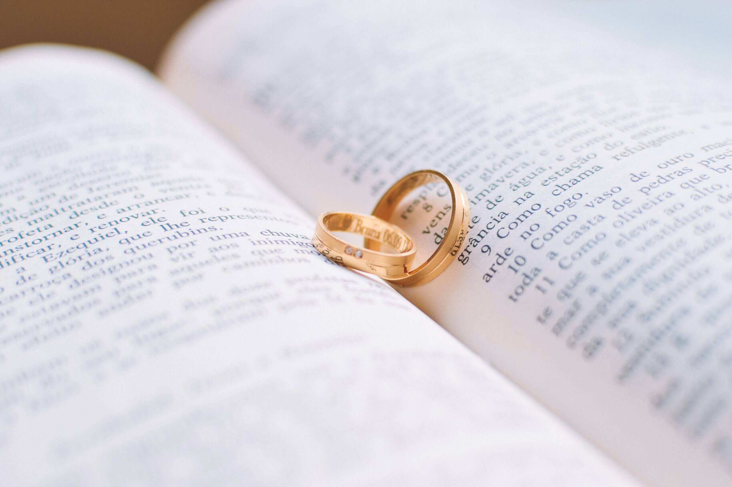 Ring in a middle of a book